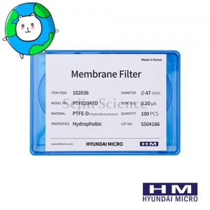 세진과학,현대마이크로 멤브레인 필터 PTFE-D 47mm 100/pk PTFE2047D Membrane Filter