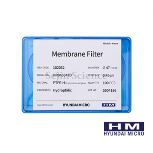 세진과학,현대마이크로 멤브레인 필터 PTFE-H 47mm 100/pk HP020047D Membrane Filter
